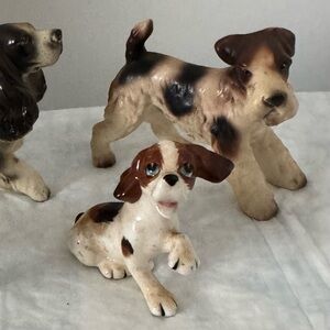 Vintage Ceramic/Porcelain? Dog Figurine Set - Lot of 4